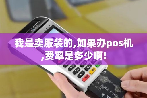 我是卖服装的,如果办pos机,费率是多少啊!
