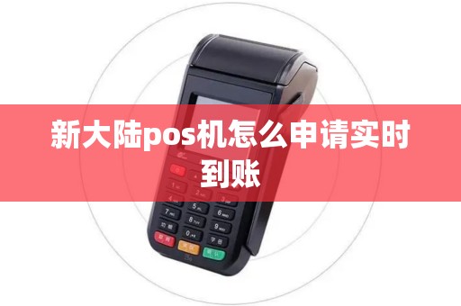 新大陆pos机怎么申请实时到账