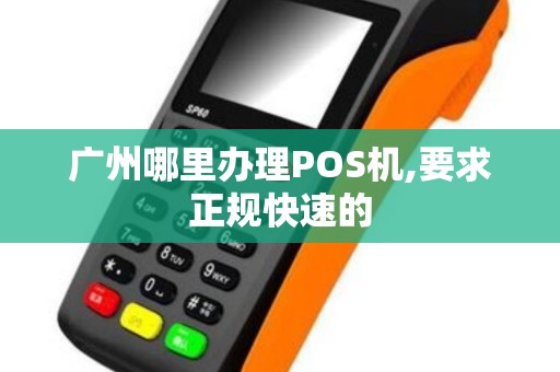 广州哪里办理POS机,要求正规快速的