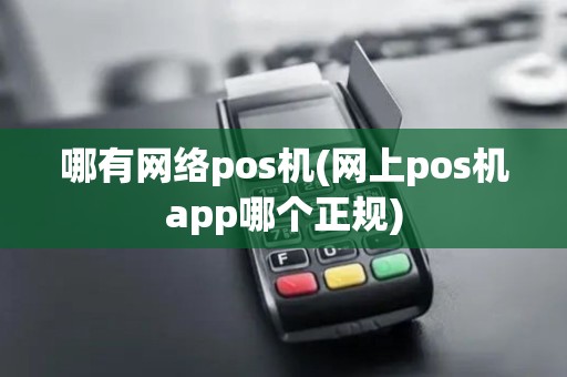 哪有网络pos机(网上pos机app哪个正规)