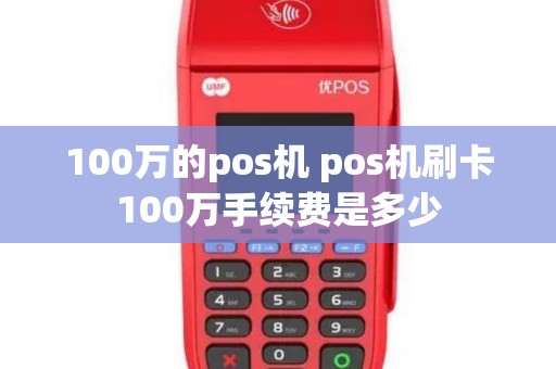 100万的pos机 pos机刷卡100万手续费是多少