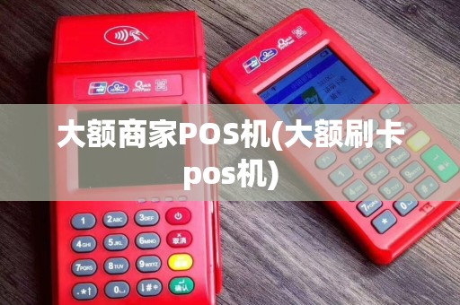 大额商家POS机(大额刷卡pos机)