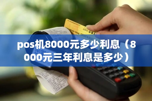 pos机8000元多少利息（8000元三年利息是多少）