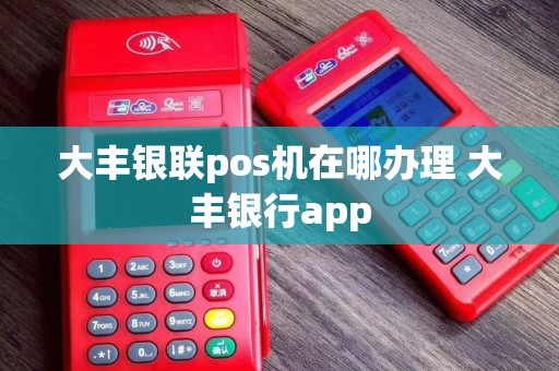 大丰银联pos机在哪办理 大丰银行app