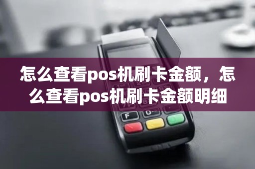 怎么查看pos机刷卡金额，怎么查看pos机刷卡金额明细