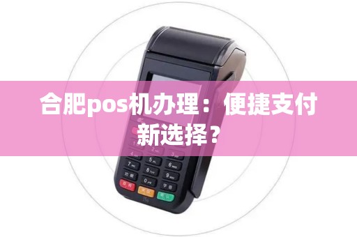合肥pos机办理：便捷支付新选择？