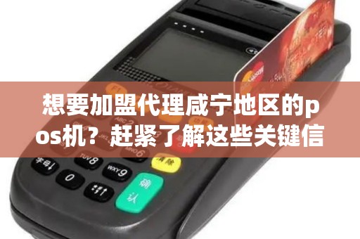 想要加盟代理咸宁地区的pos机？赶紧了解这些关键信息！