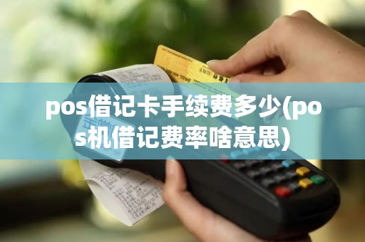 pos借记卡手续费多少(pos机借记费率啥意思)