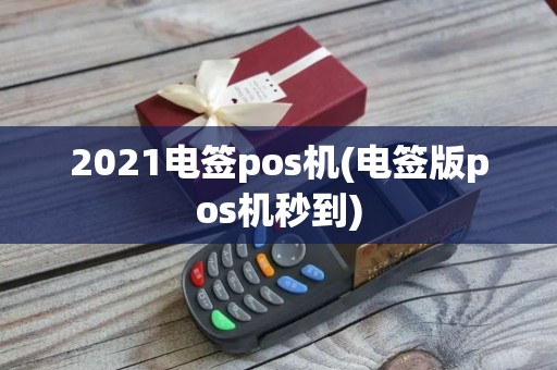 2021电签pos机(电签版pos机秒到)