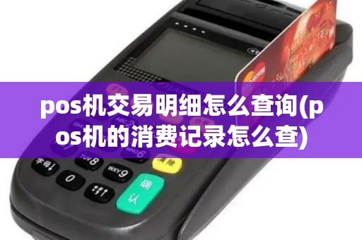 pos机交易明细怎么查询(pos机的消费记录怎么查)