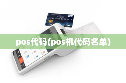 pos代码(pos机代码名单)