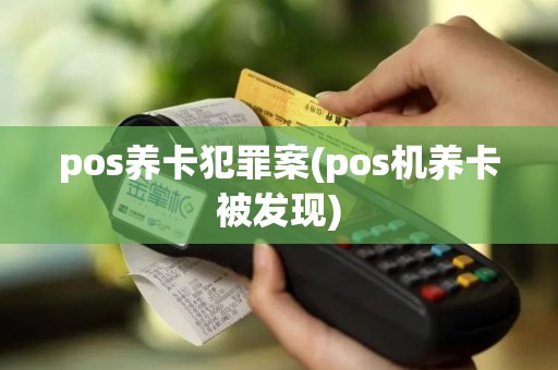 pos养卡犯罪案(pos机养卡被发现)