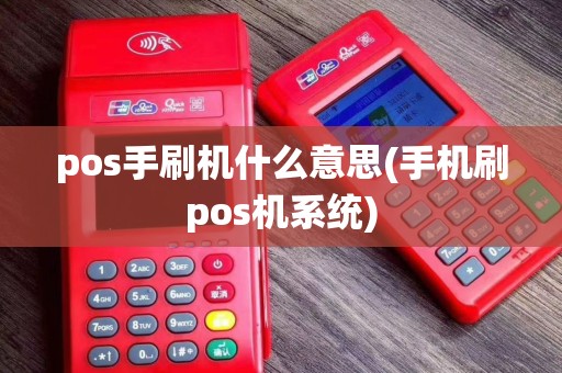 pos手刷机什么意思(手机刷pos机系统)