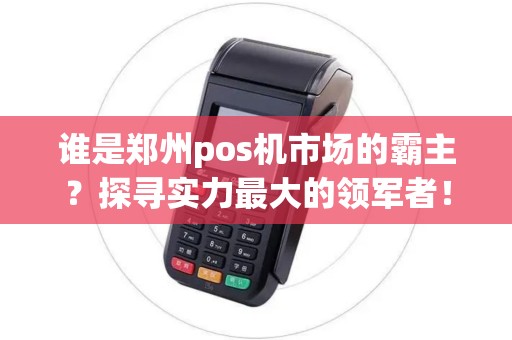 谁是郑州pos机市场的霸主？探寻实力最大的领军者！
