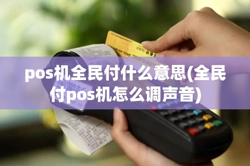 pos机全民付什么意思(全民付pos机怎么调声音)