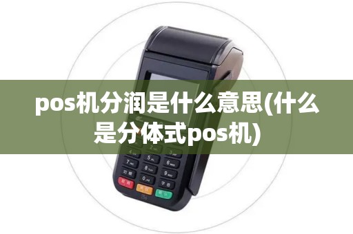 pos机分润是什么意思(什么是分体式pos机)