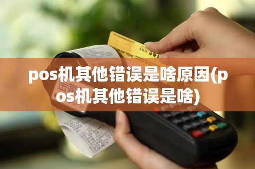 pos机其他错误是啥原因(pos机其他错误是啥)