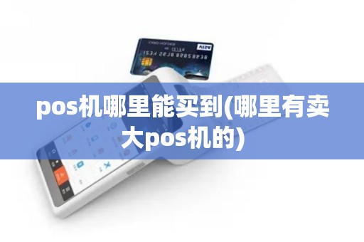 pos机哪里能买到(哪里有卖大pos机的)