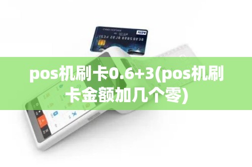 pos机刷卡0.6+3(pos机刷卡金额加几个零)