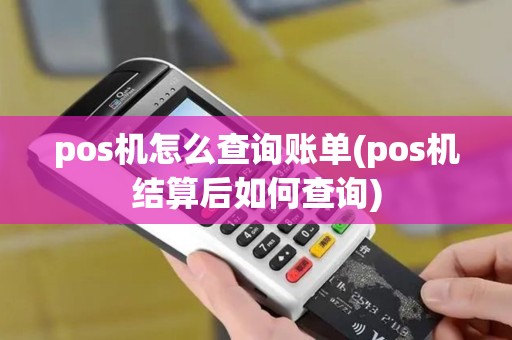 pos机怎么查询账单(pos机结算后如何查询)