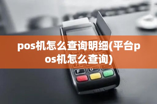 pos机怎么查询明细(平台pos机怎么查询)