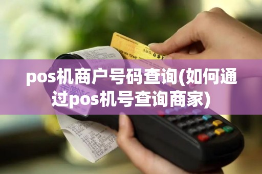pos机商户号码查询(如何通过pos机号查询商家)