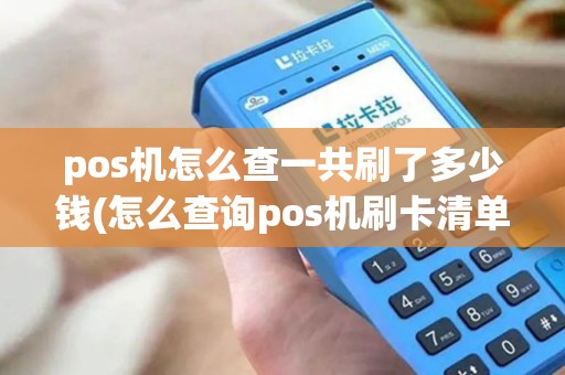 pos机怎么查一共刷了多少钱(怎么查询pos机刷卡清单)