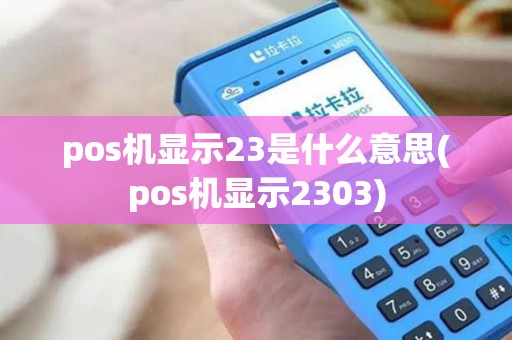 pos机显示23是什么意思(pos机显示2303)