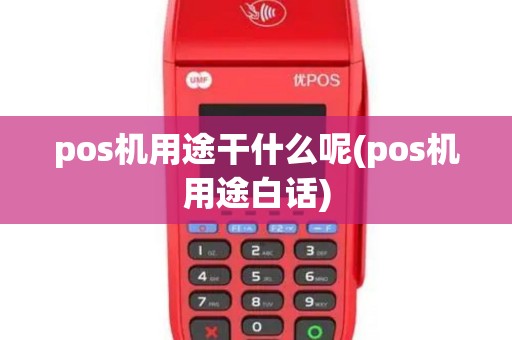 pos机用途干什么呢(pos机用途白话)