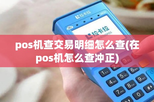 pos机查交易明细怎么查(在pos机怎么查冲正)