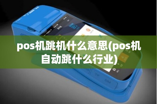 pos机跳机什么意思(pos机自动跳什么行业)