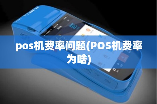 pos机费率问题(POS机费率为啥)