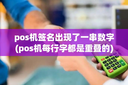pos机签名出现了一串数字(pos机每行字都是重叠的)