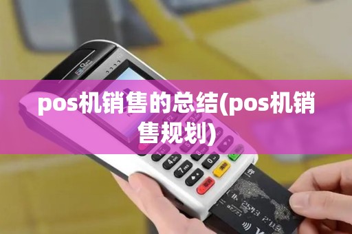 pos机销售的总结(pos机销售规划)