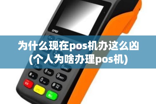 为什么现在pos机办这么凶(个人为啥办理pos机)