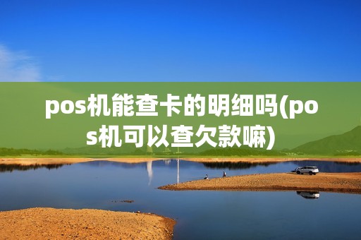 pos机能查卡的明细吗(pos机可以查欠款嘛) pos机能查卡的明细吗(pos机可以查欠款嘛)