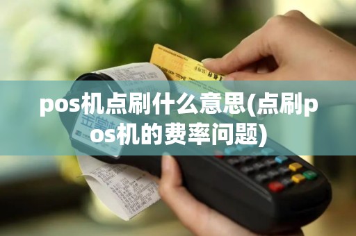 pos机点刷什么意思(点刷pos机的费率问题)