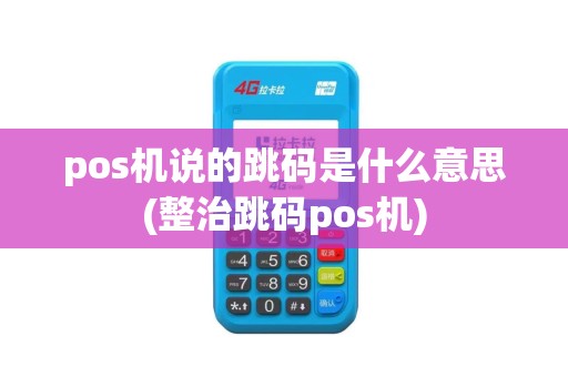 pos机说的跳码是什么意思(整治跳码pos机)