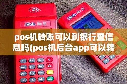 pos机转账可以到银行查信息吗(pos机后台app可以转账吗)
