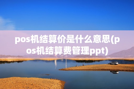 pos机结算价是什么意思(pos机结算费管理ppt)