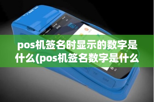 pos机签名时显示的数字是什么(pos机签名数字是什么)