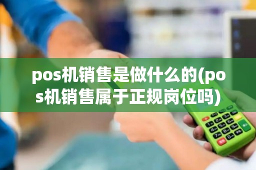 pos机销售是做什么的(pos机销售属于正规岗位吗)