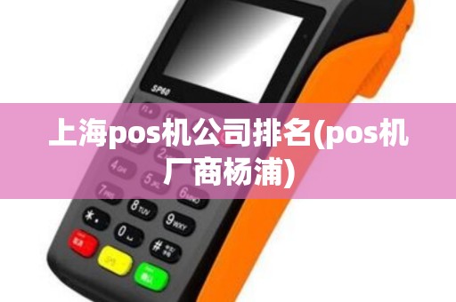 上海pos机公司排名(pos机厂商杨浦)
