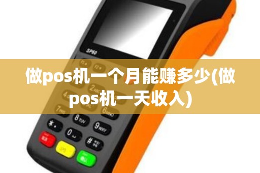 做pos机一个月能赚多少(做pos机一天收入)