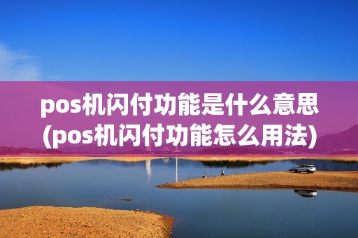 pos机闪付功能是什么意思(pos机闪付功能怎么用法)