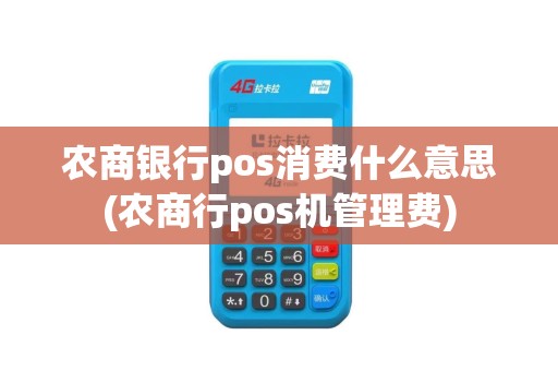 农商银行pos消费什么意思(农商行pos机管理费)