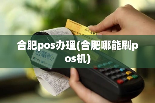 合肥pos办理(合肥哪能刷pos机)