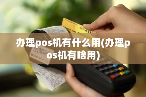 办理pos机有什么用(办理pos机有啥用)