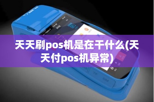 天天刷pos机是在干什么(天天付pos机异常)