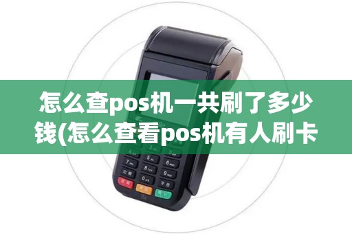 怎么查pos机一共刷了多少钱(怎么查看pos机有人刷卡)